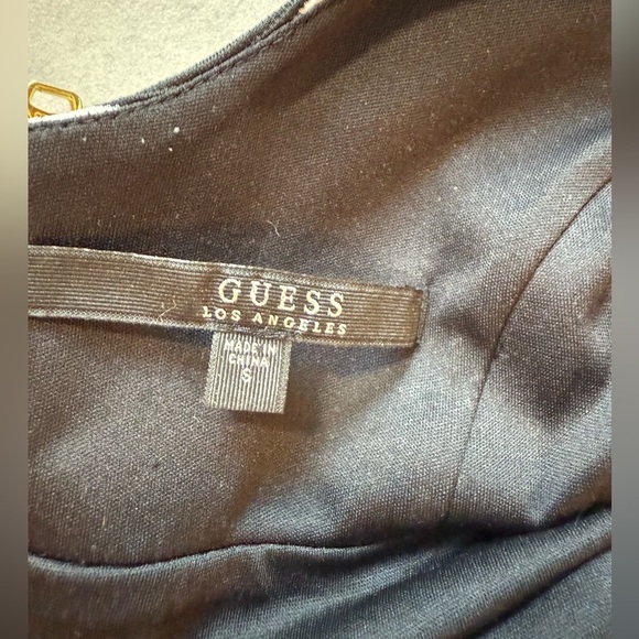 GUESS Striped Black and White Women's Crop Top - Picture 3 of 3